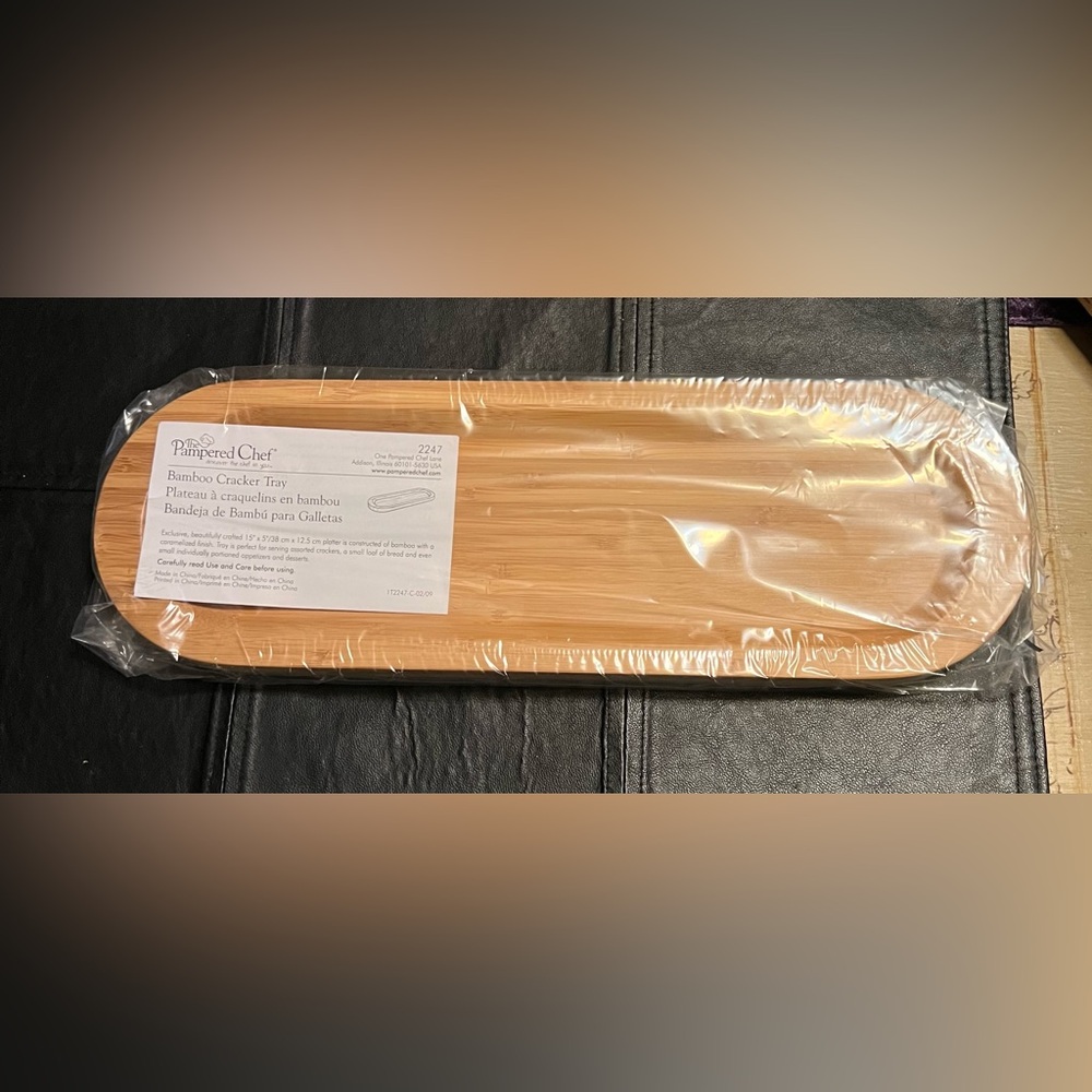 Pampered Chef Bamboo Cracker Tray